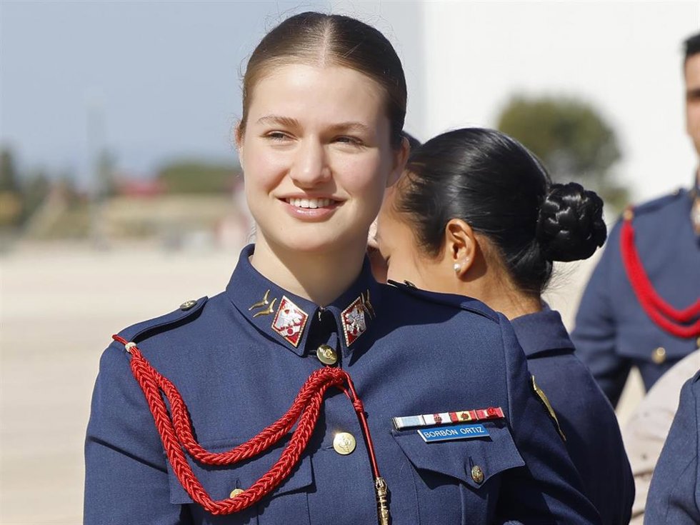 La Princesa de Asturias, en su visita a la Base Aérea de Los Llanos, a 21 de abril de 2026, en Los Llanos (Albacete)