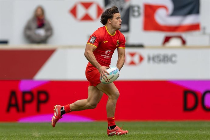 Archivo - Un jugador de la selección española de rugby.