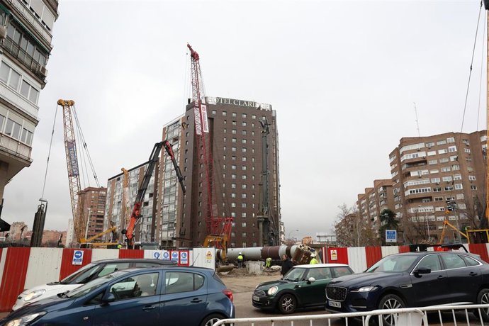 Archivo - Estado de las obras del intercambiador de Conde de Casal, a 29 de enero de 2026, en Madrid (España). 