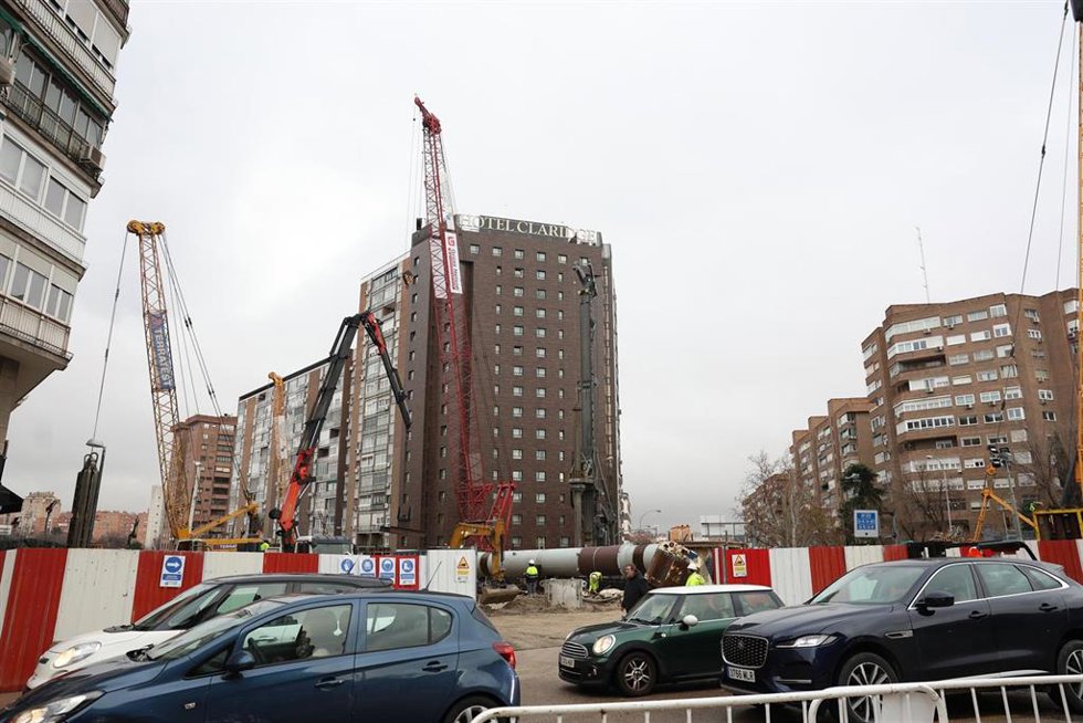 Archivo - Estado de las obras del intercambiador de Conde de Casal, a 29 de enero de 2026, en Madrid (España). 