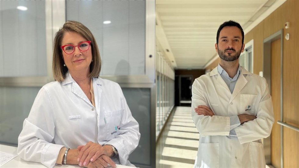 La doctora Margarita Rivas y el podólogo Alejandro Rando, del Hospital Infanta Luisa de Sevilla