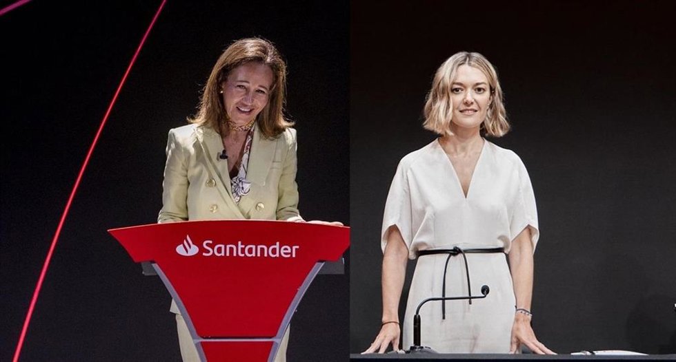 La presidenta ejecutiva de Banco Santander, Ana Botín y la presidenta de Inditex, Marta Ortega.