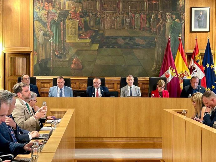 Imagen del pleno de la Diputación de León celebrado este miércoles.