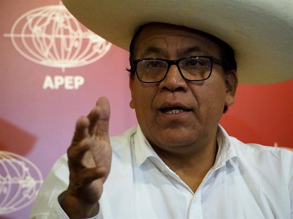 El candidato a la Presidencia de Perú Roberto Sánchez.