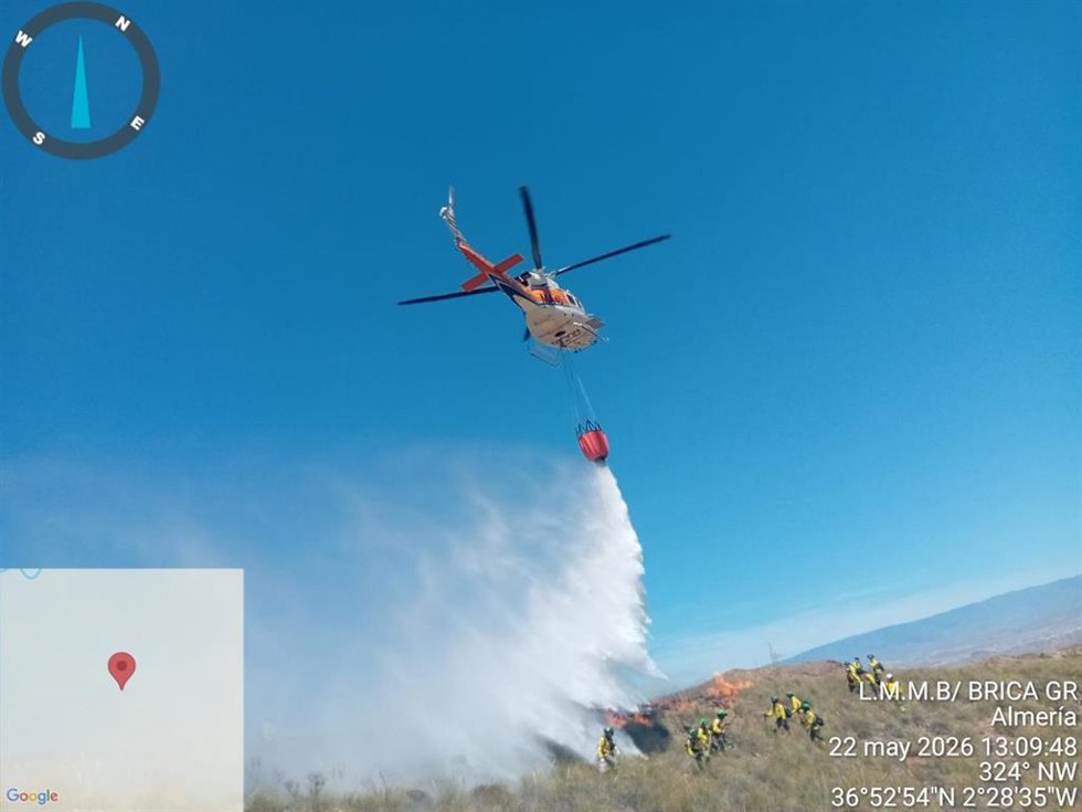 Incendio forestal en Almería.