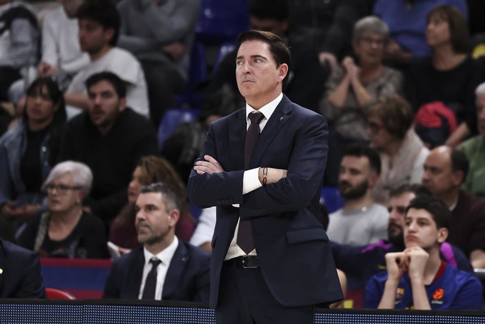Archivo - El entrenador del Barça de baloncesto, Xavi Pascual