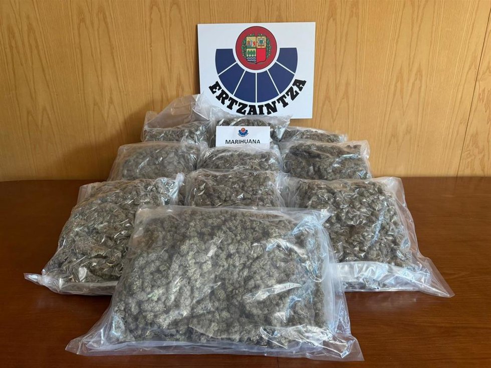 Marihuana incautada a un hombre en Irun