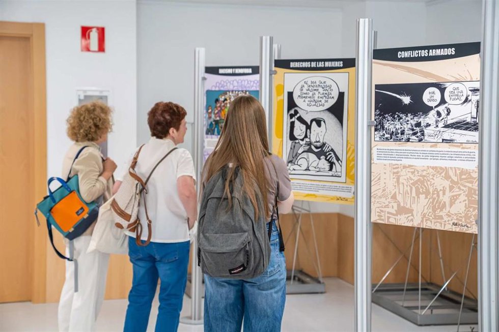 La UR acoge la Exposición 'Derechos Humanos en viñetas' de Aministía Internacional y el Frente Viñetista