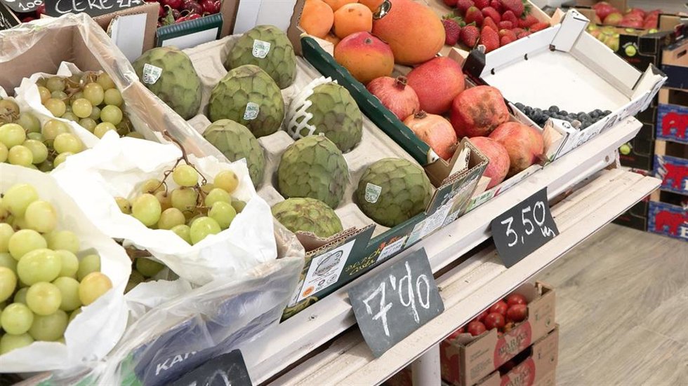 Expositor de frutas y verduras