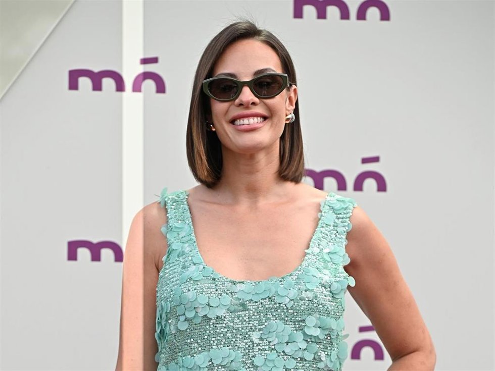 Jessica Bueno durante la fiesta en Casa Mó de Multiópticas