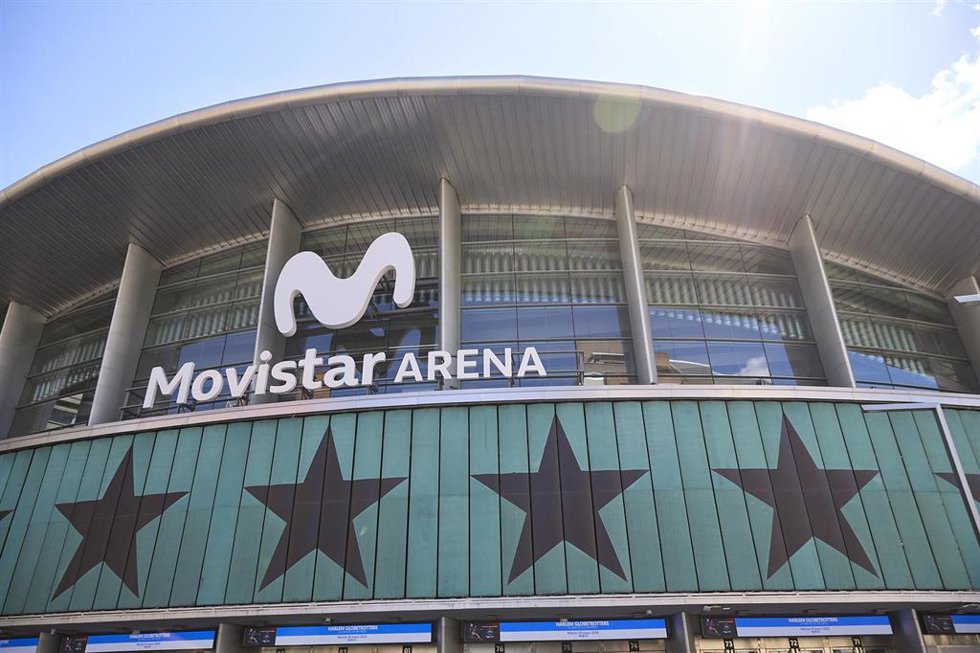 Fachada del Movistar Arena, a 14 de mayo de 2026, en Madrid (España). El Papa León XIV visitará España del 6 al 12 de junio en un viaje apostólico con paradas en Madrid, Barcelona, Gran Canaria y Tenerife.