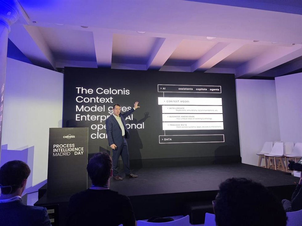 El vicepresidente y Country Manager de Iberia y LatAm en Celonis, Fernando Ranz, durante su intervención en Celonis Process Intelligence Day Madrid