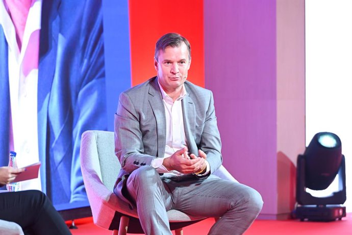 El CEO de MasOrange, Meinrad Seenger, durante la IV edición de Madrid Leaders Forum, a 12 de mayo de 2026, en Madrid (España)