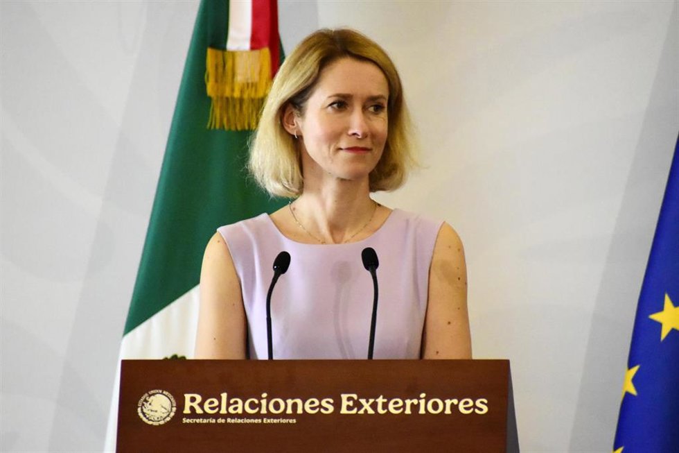 La Alta Representante de la UE, Kaja Kallas, en declaraciones en un viaje en México.
