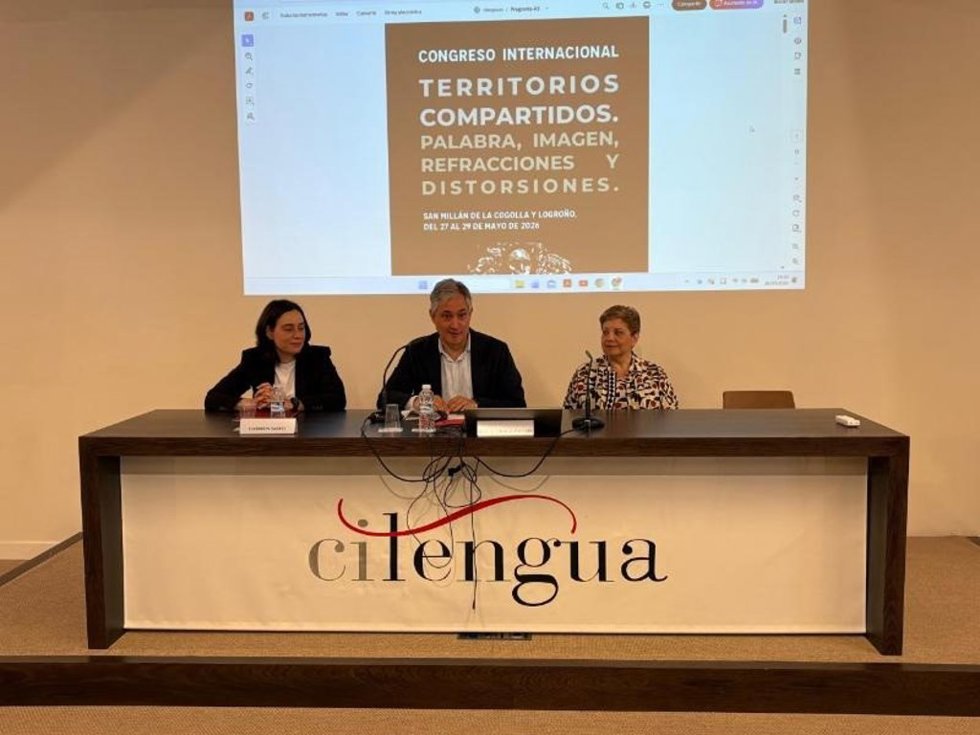 El consejero de Cultura, Turismo, Deporte y Juventud y vicepresidente de la Fundación San Millán de la Cogolla, José Luis Pérez Pastor, a inaugurado hoy, día 28, el Congreso Internacional ‘Territorios compartidos. Palabra, imagen, refracciones y distorsio