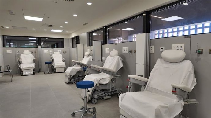 Imagen del nuevo hospital de día oncohematológico del Hospital Trueta de Girona, que entrará en funcionamiento el próximo lunes