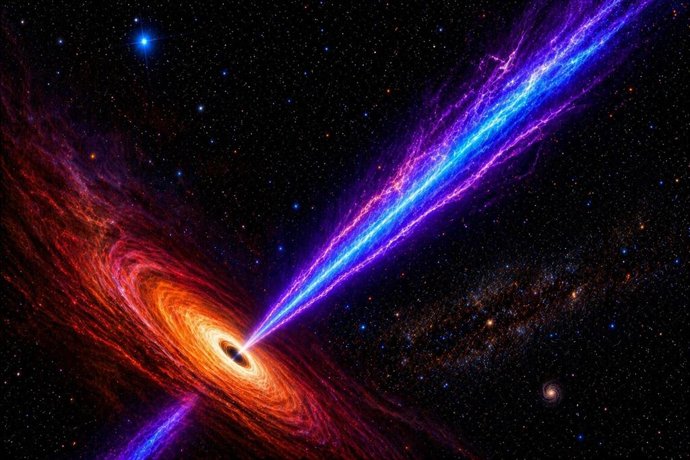 Astrofísicos de la UCM descubren por qué los chorros de los agujeros negros supermasivos "engañan"