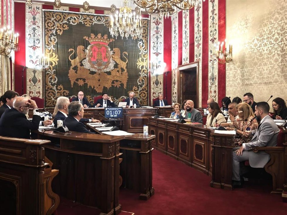 Imagen del pleno de mayo del Ayuntamiento de Alicante