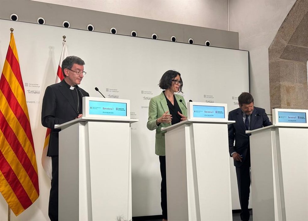La consellera de Interior y Seguridad Pública, Núria Parlon, en rueda de prensa este jueves