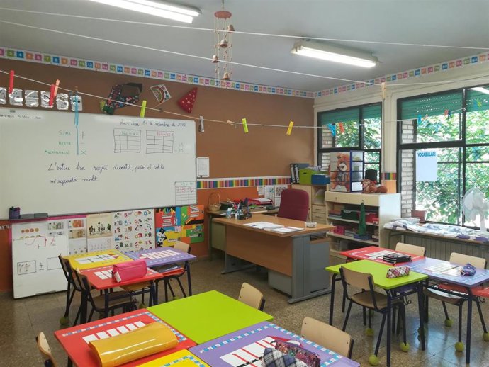 Archivo - Aula de una escuela 
