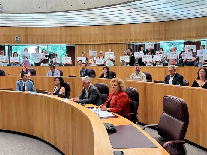 Miembros del grupo socialista en el pleno de la Diputación de Granada.