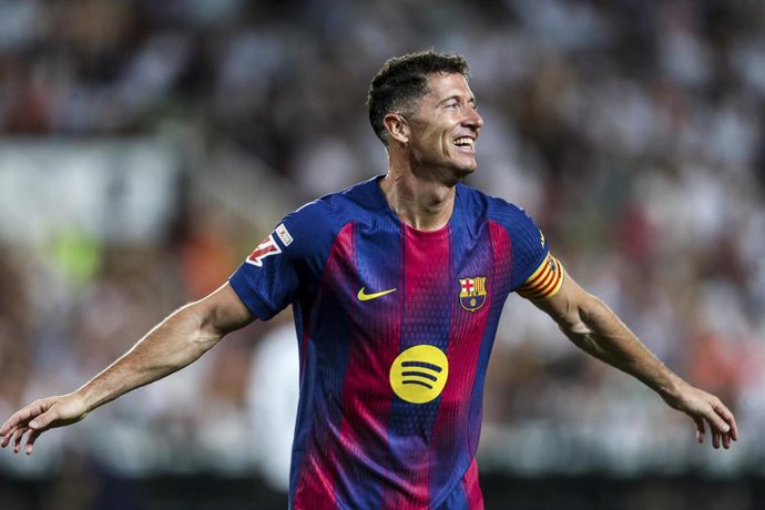 Robert Lewandowski en su último partido con el FC Barcelona