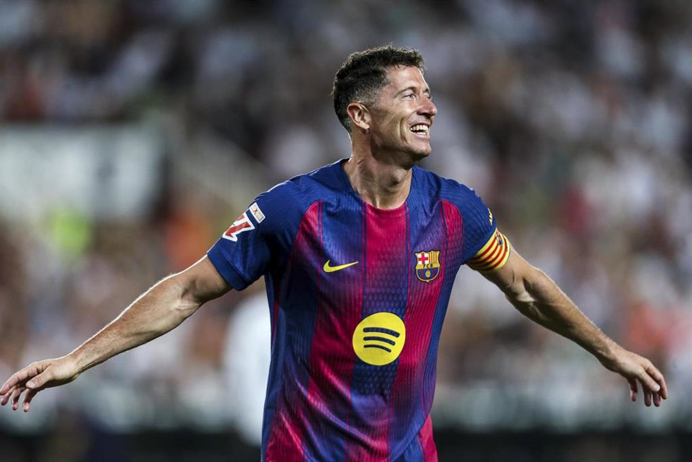 Robert Lewandowski en su último partido con el FC Barcelona