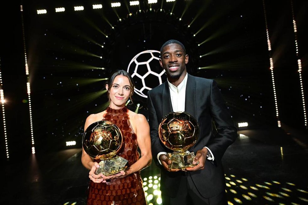 Archivo - Aitana Bonmatí y Ousmane Dembélé, ganadores del Balón de Oro 2025