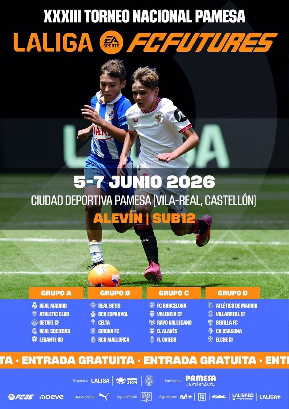 Cartel de la XXXIII edición del Torneo Nacional Pamesa LaLiga FC Futures.