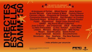 Cartel completo de 'Directes Estrella Damm 150'.