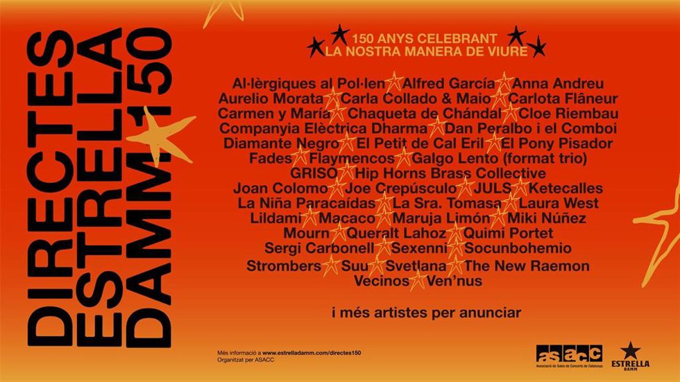 Cartel completo de 'Directes Estrella Damm 150'.