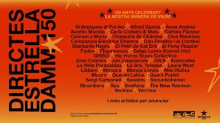 Cartell complet de 'Directes Estrella Damm 150'