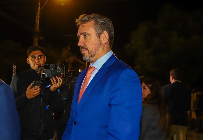 Valparaiso, 14 de Abril 2026  En el Palacio de Cerro Castillo, el presidente Jose Antonio Kast llevo a cabo el primer conclave oficialista con presidentes de partidos ligados al gobierno y los respectivos parlamentarios. En la foto el Diputado Alejandro