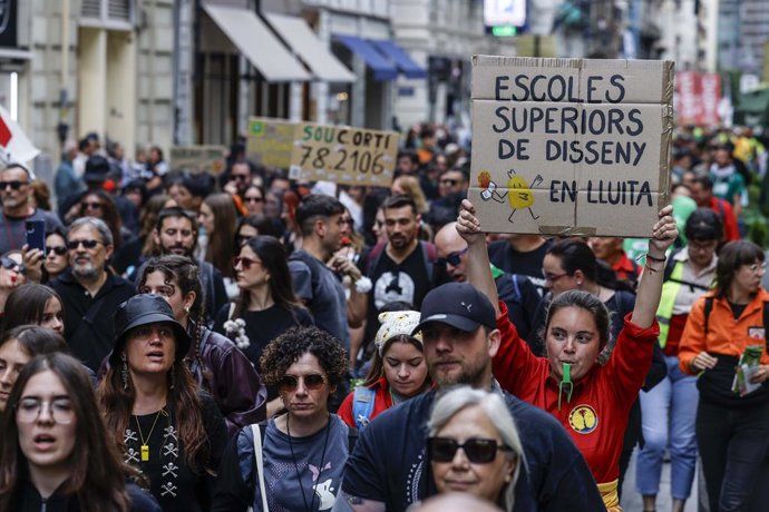 Imatge d'arxiu d'una protesta per l'educació pública. 