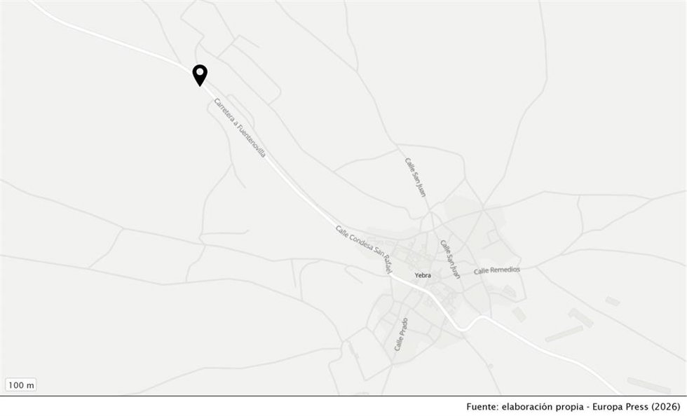 El accidente ha tenido lugar en la CM-2001 a su paso por Yebra.