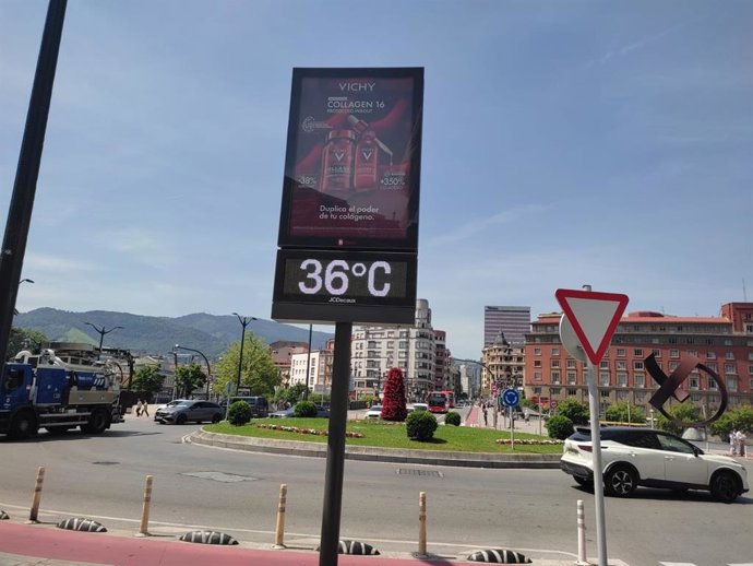 Jornada sofocante en Bilbao a 28 de mayo de 2026