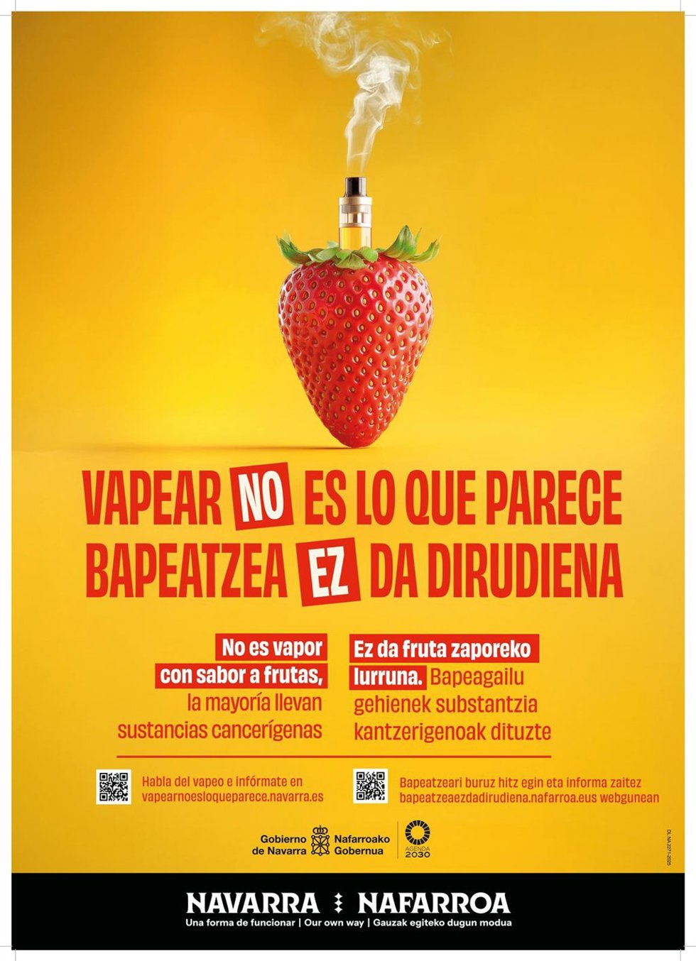 Campaña sobre el consumo de vapers.