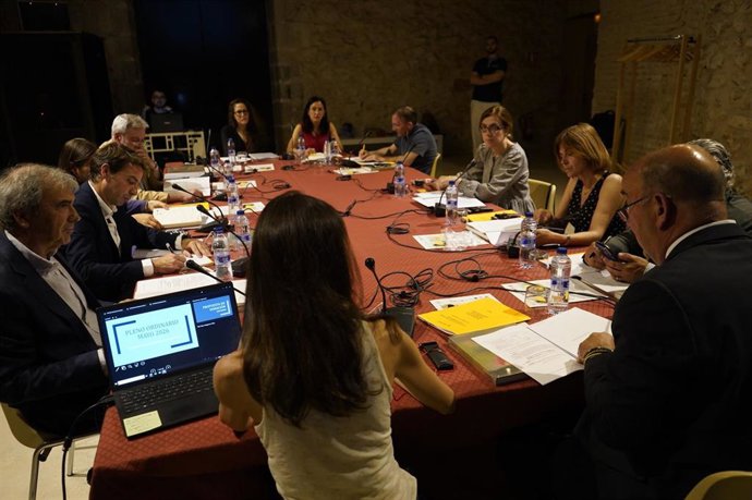 Un momento de la reunión del Patronato del Esteban Vicente.