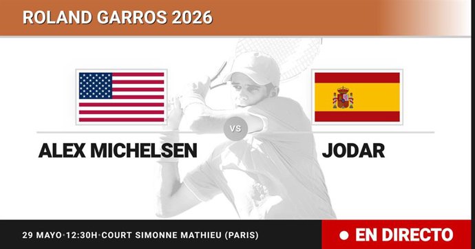 Alex Michelsen - Rafael Jodar: resumen y estadísticas del partido de Dieciseisavos de final de Roland Garros ATP