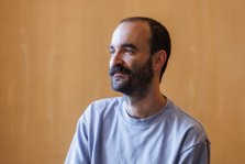 El guionista Eduad Sola en el encuentro de guionis