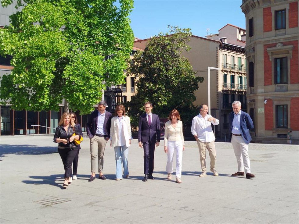 La vicesecretaria de Sanidad y Política Social del Partido Popular, Carmen Fúnez, en su visita a Pamplona