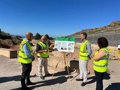 Avanzan las obras de emergencia en la rambla de los Infantes en Balanegra (Almería) tras los daños por las borrascas