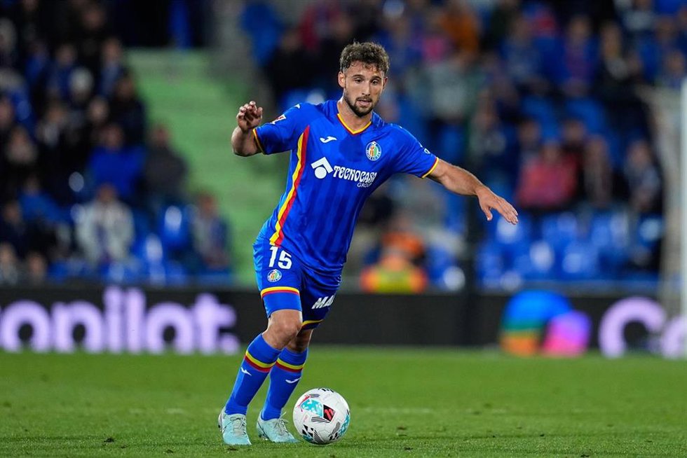 Sebastian Boselli durante un partido con el Getafe CF en LaLiga EA Sports 25-26