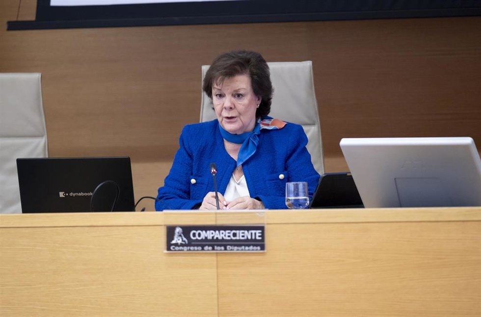 Archivo - La presidenta del Tribunal de Cuentas, Enriqueta Chicano, comparece ante la Comisión Mixta para las Relaciones con el Tribunal de Cuentas, a 28 de abril de 2026, en Madrid (España).