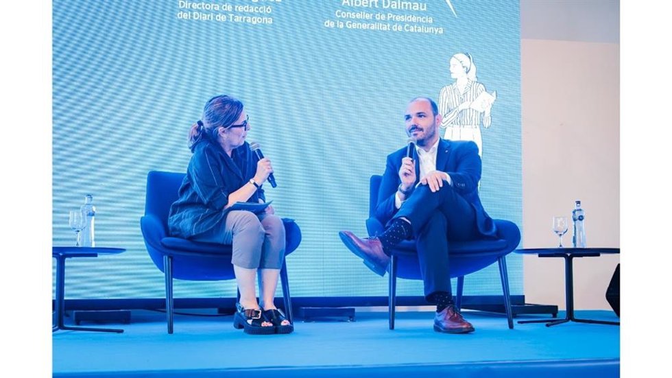 El conseller de la Presidencia de la Generalitat, Albert Dalmau, en un acto en Tarragona