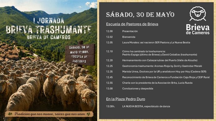 Brieva de Cameros acoge este sábado la I Jornada Brieva Trashumante