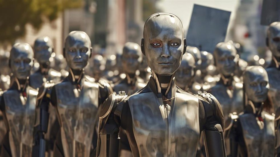 Simulación de agentes de inteligencia artificial en sociedad.