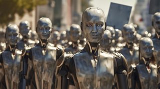 Simulación de agentes de inteligencia artificial en sociedad.
