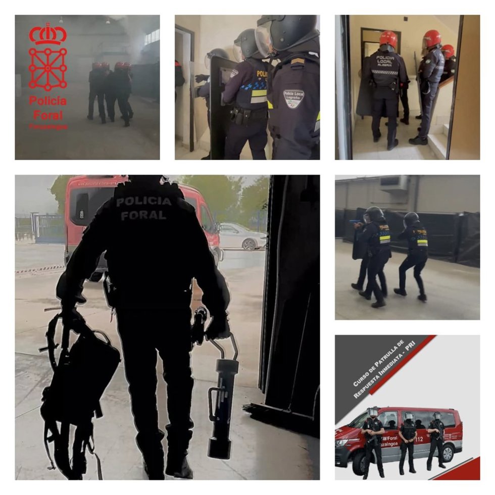 La Policía Foral forma a policías locales de Almería y Logroño en patrullas de respuesta inmediata.