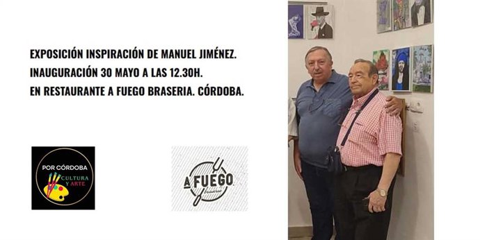 Cartel de la inauguración de la muestra 'Inspiración', de Manuel Jiménez.